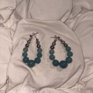 🌵 FP Vibes Boho Seafoam Beaded Teardrop Earrings 🌊